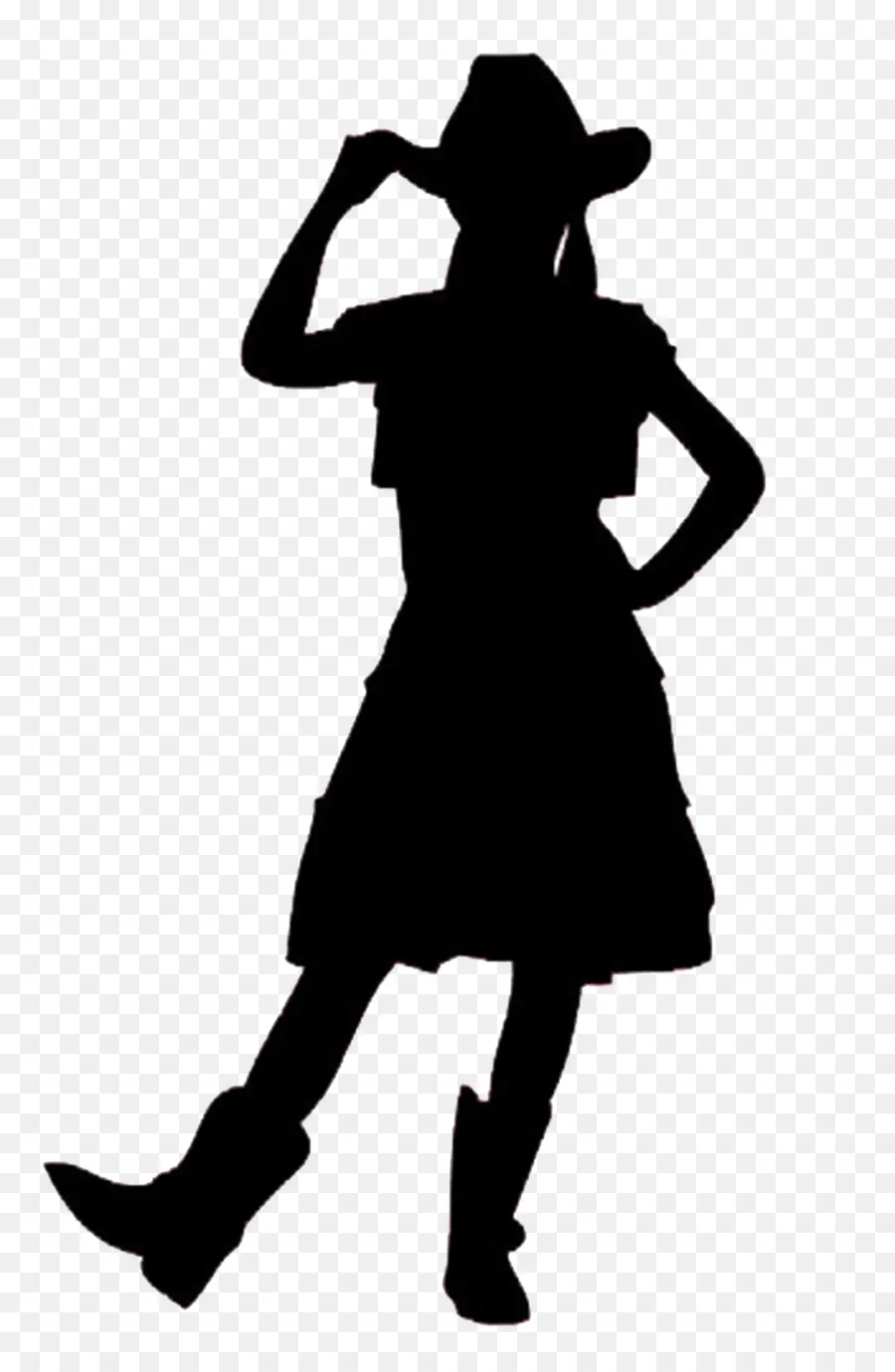 Silhouette，Cow Boy PNG
