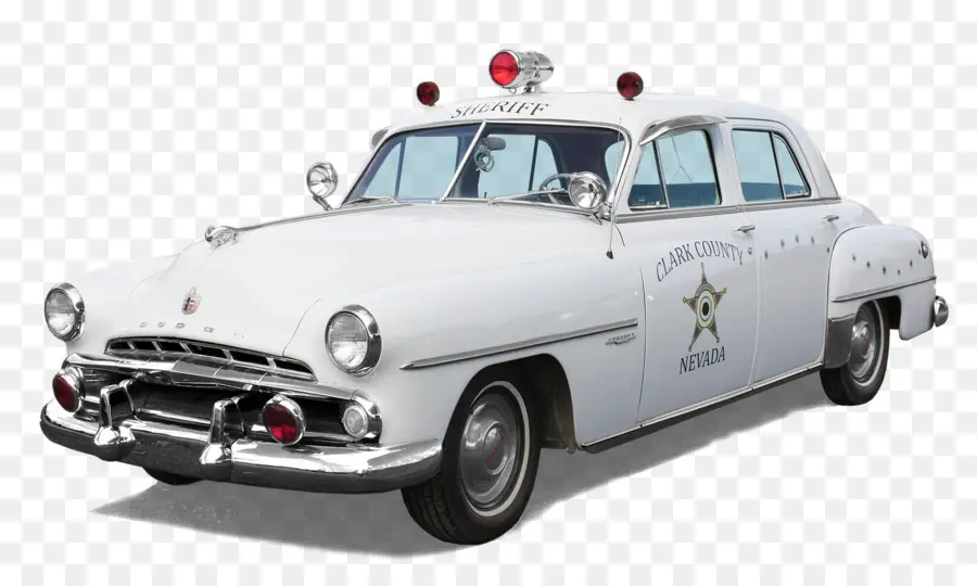 Voiture De Police Ancienne，Blanc PNG