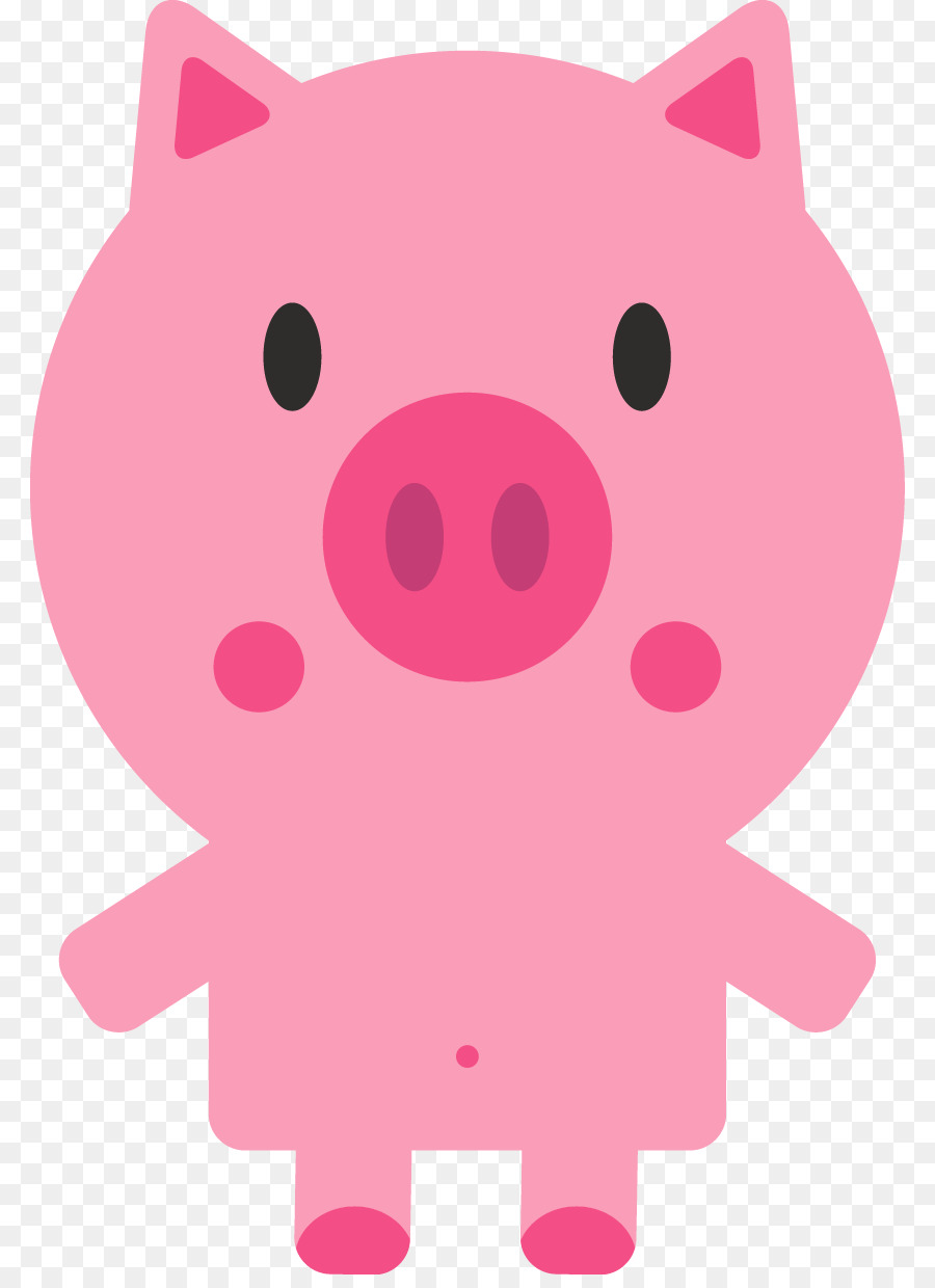 Cochon Rose，Dessin Animé PNG