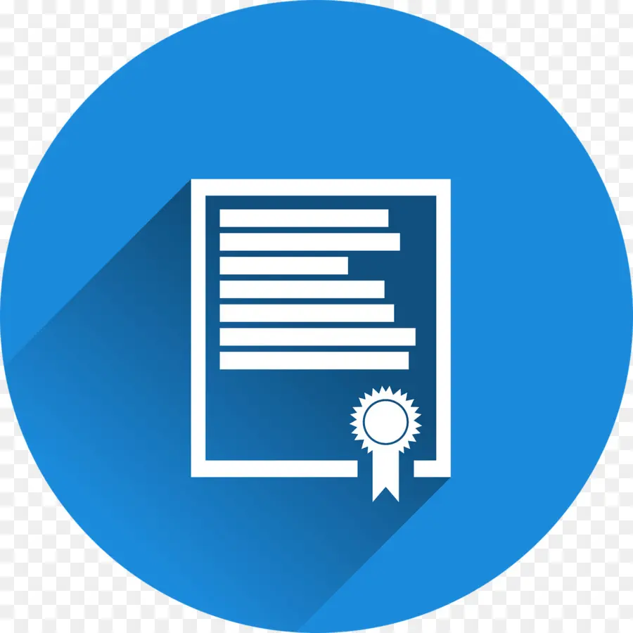 Certificat，Bleu PNG