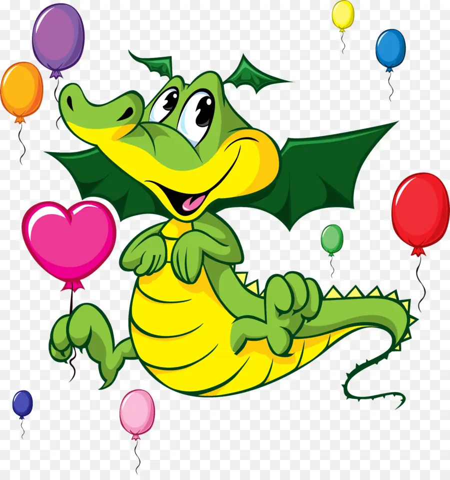 Dragon De Dessin Animé，Ballon PNG