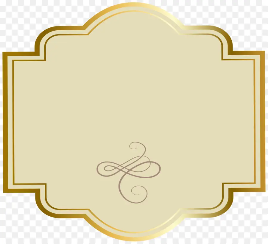 Étiquette D'or，Bordure Dorée PNG