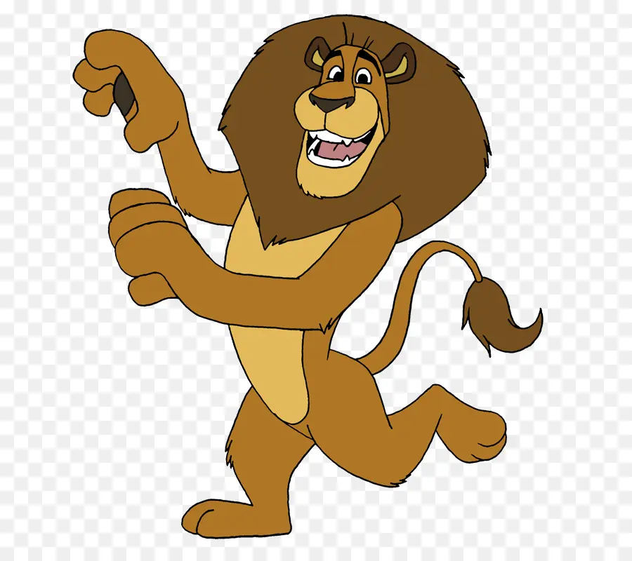 Lion Heureux，Dessin Animé PNG