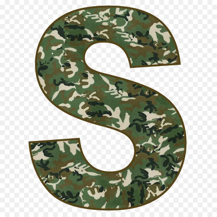 Lettre Camouflage S，Camouflage PNG