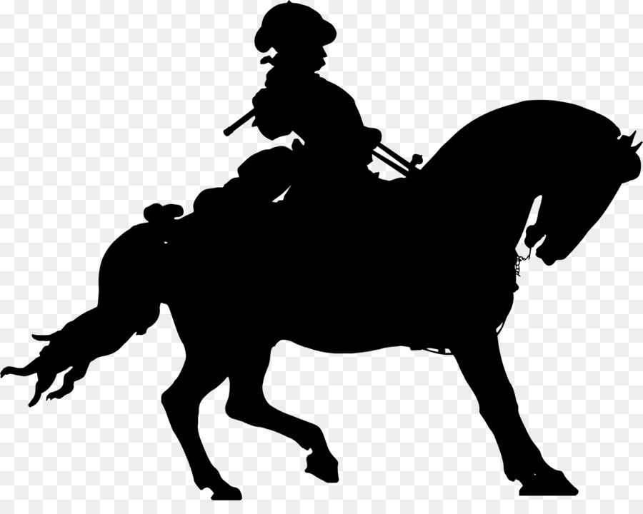 Silhouette De Cavalier，Cheval PNG