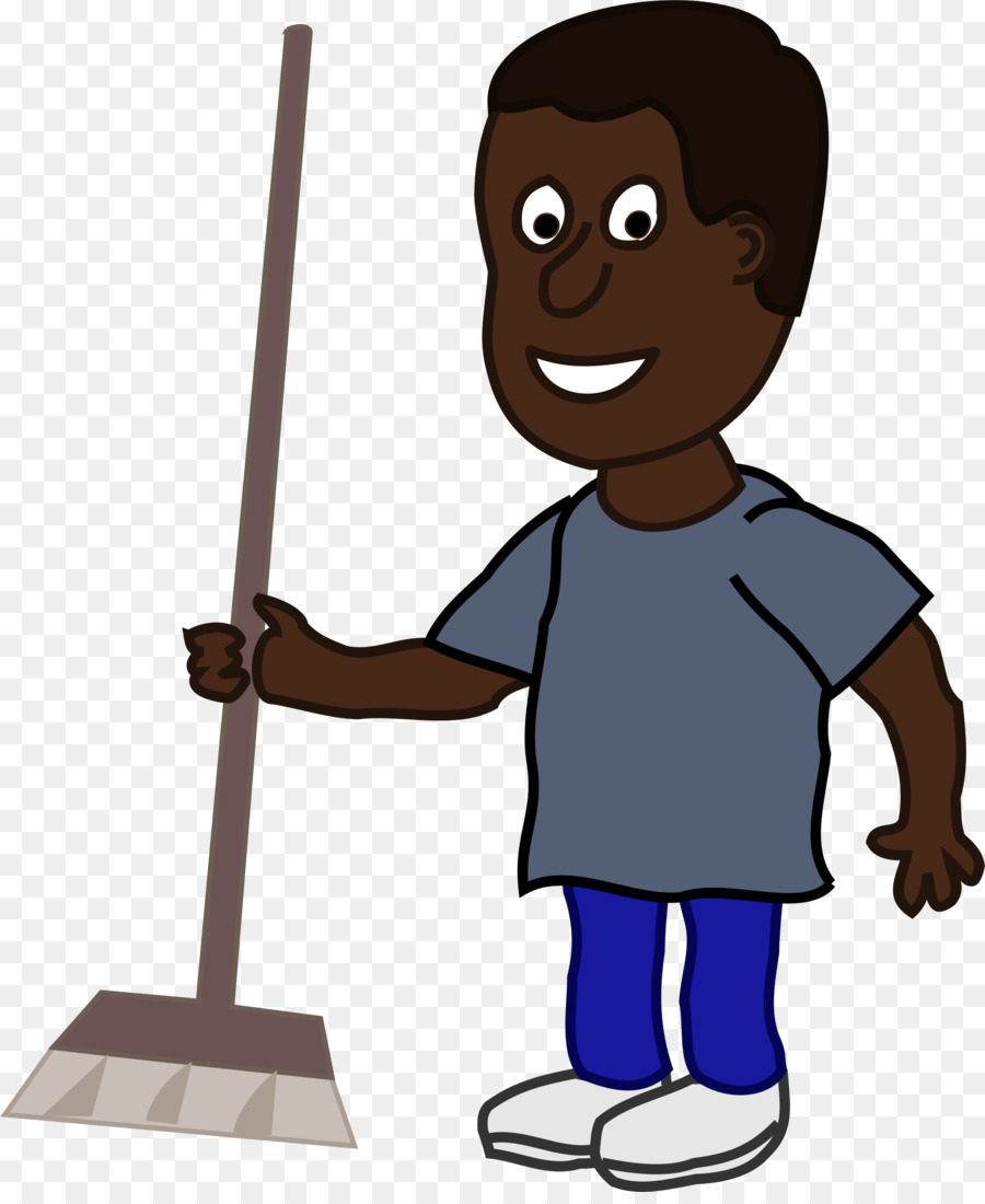 Homme Avec Un Balai，Nettoyage PNG