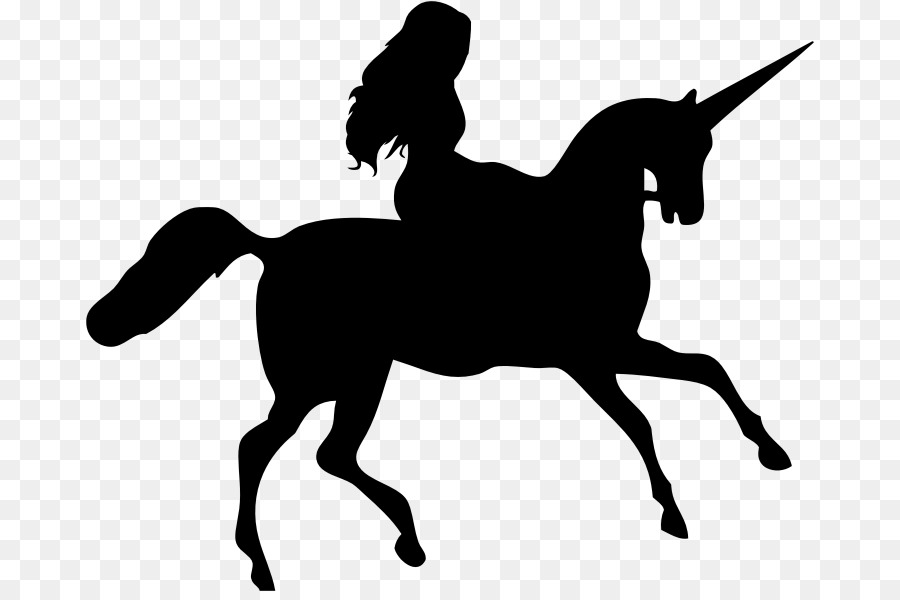 Silhouette De Licorne，Fantaisie PNG