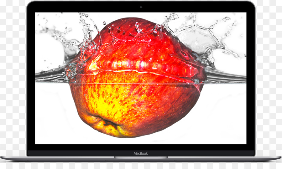 Pomme Sur L'écran D'un Ordinateur Portable，Fruit PNG