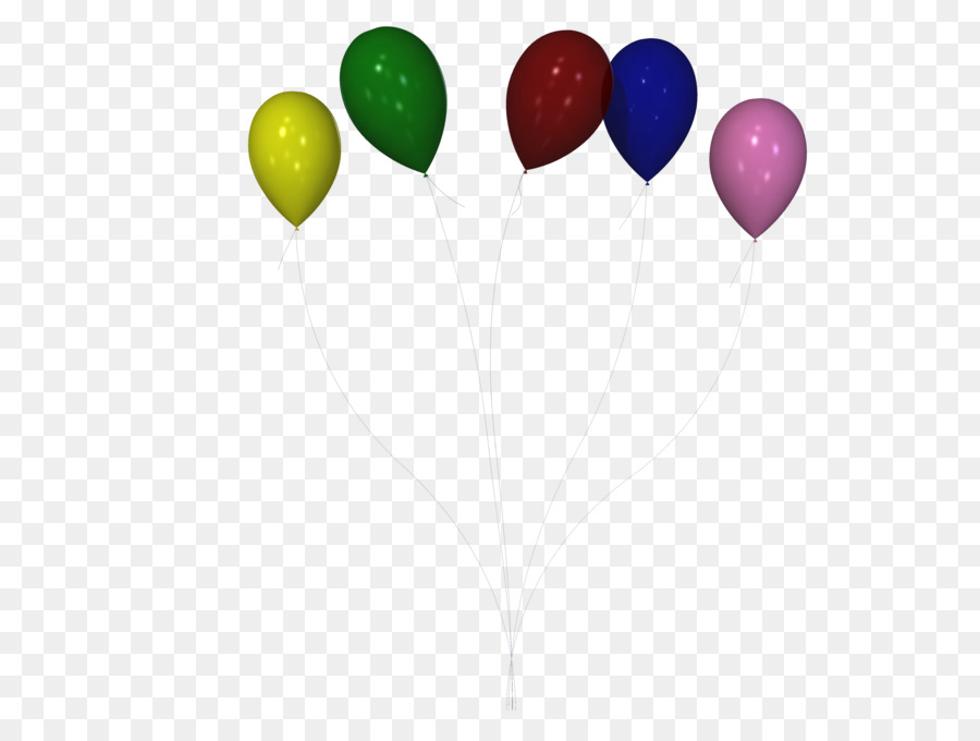 Ballons Colorés，Cœur PNG