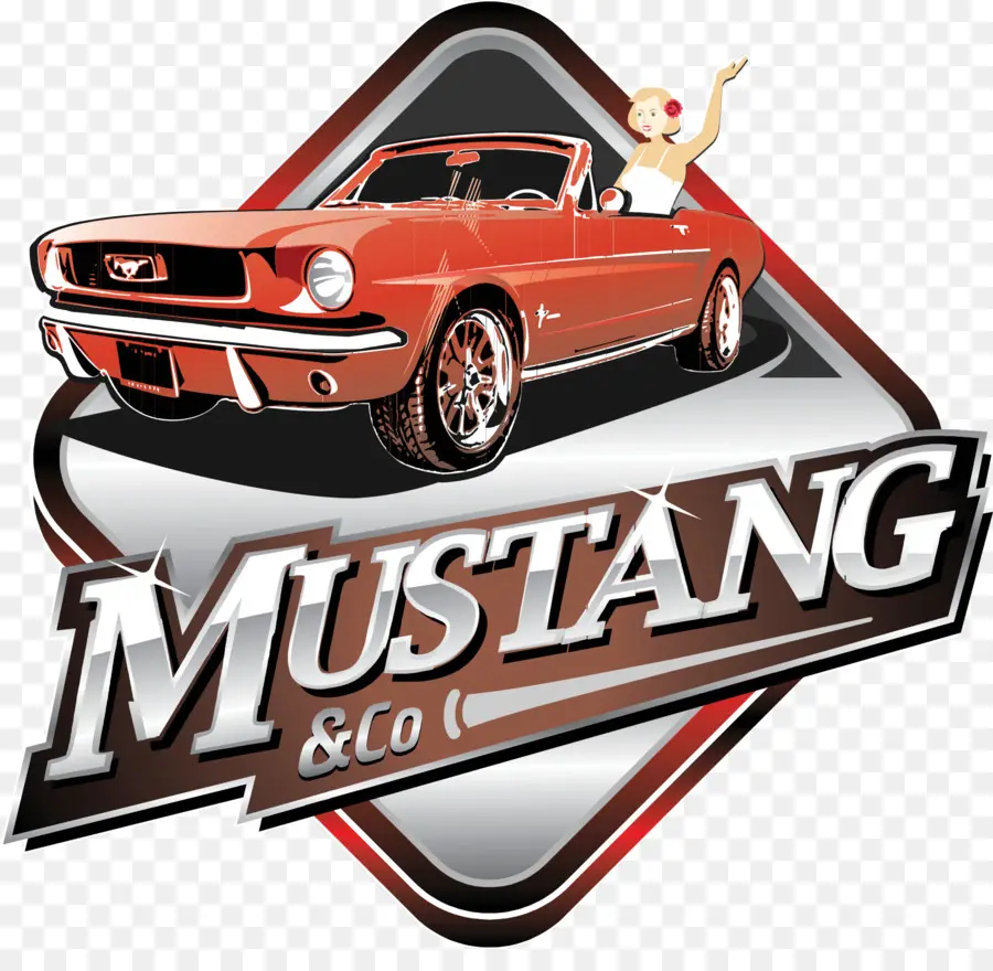 Voiture Mustang Rouge，Convertible PNG