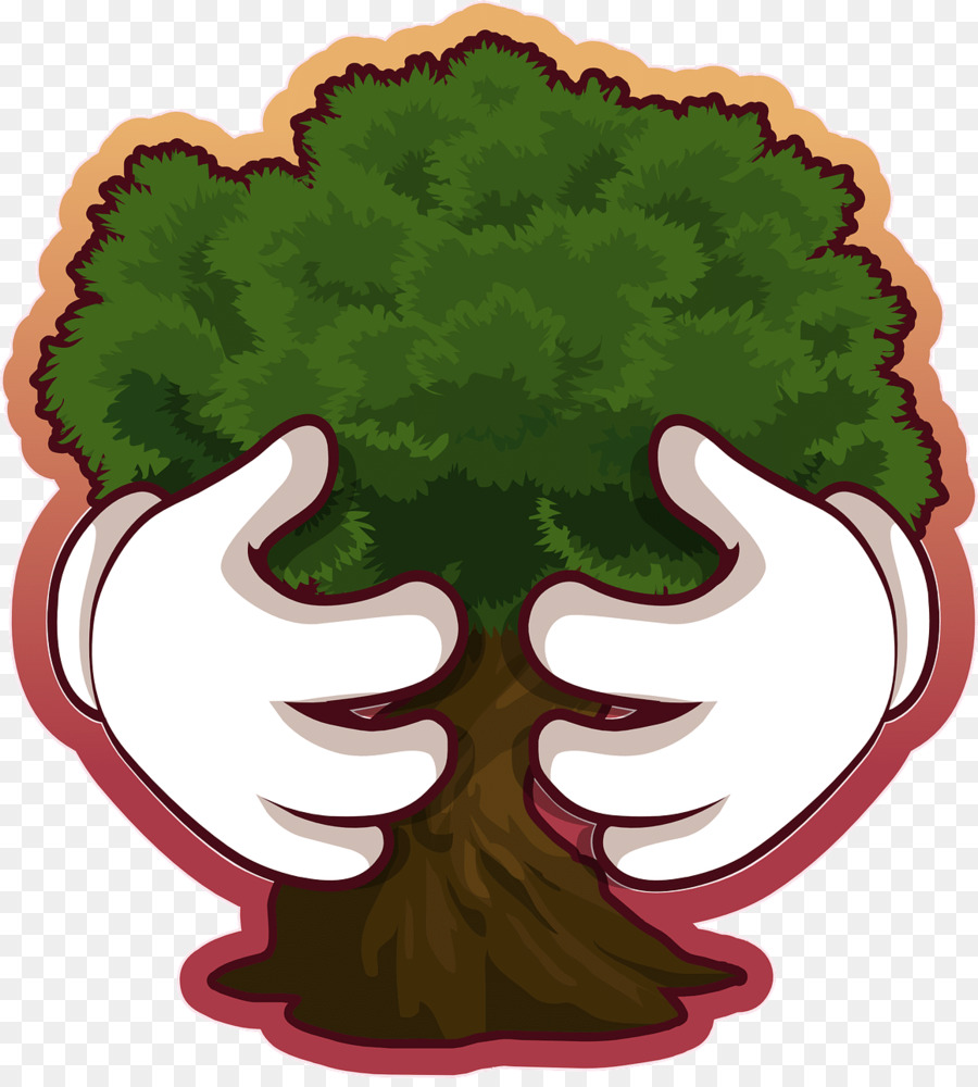 Arbre Avec Les Mains，Dessin Animé PNG