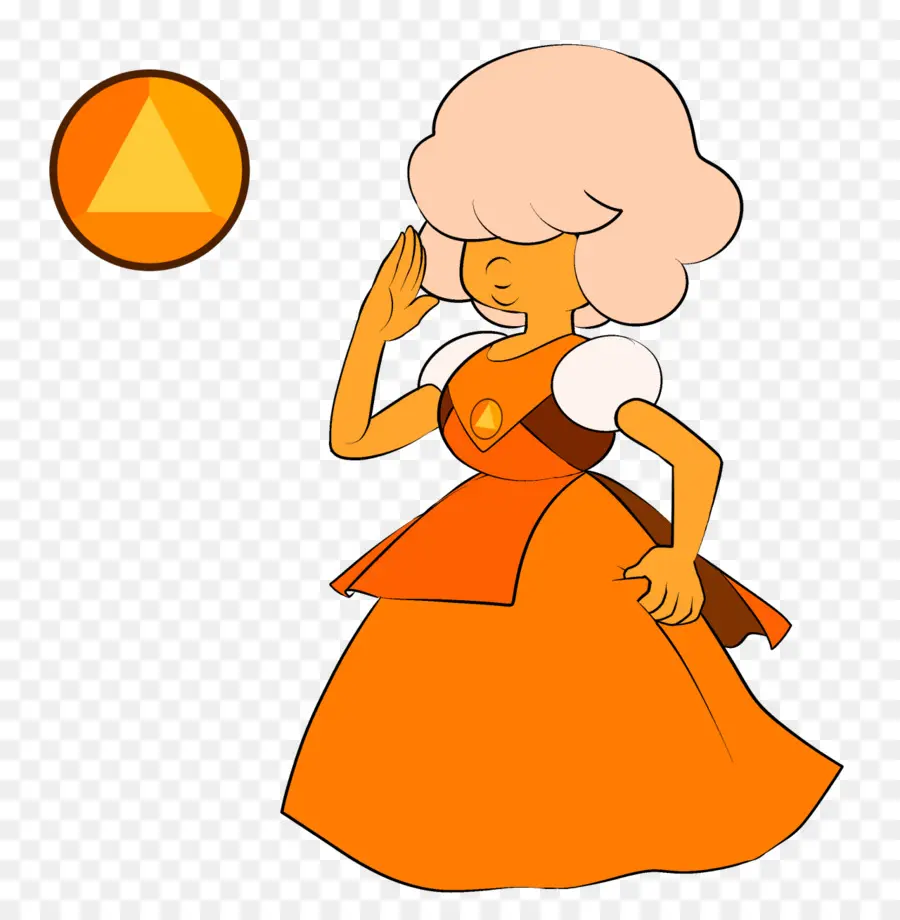 Personnage De Dessin Animé，Robe Orange PNG