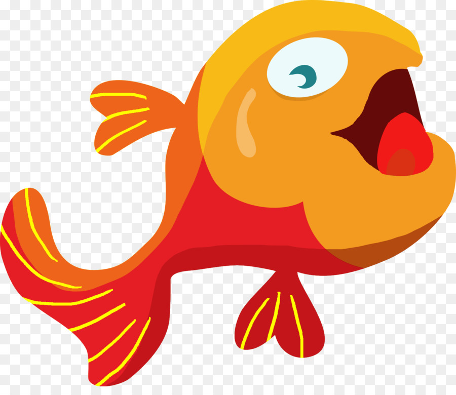 Poisson De Dessin Animé，Souriant PNG