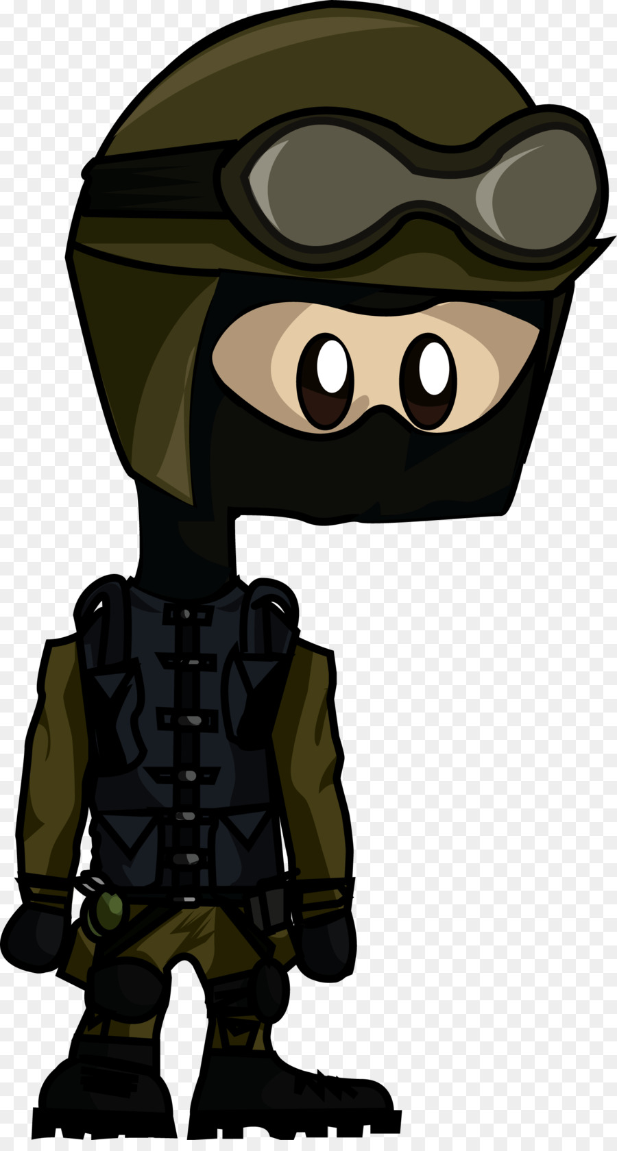 Soldat De Dessin Animé，Lunettes PNG