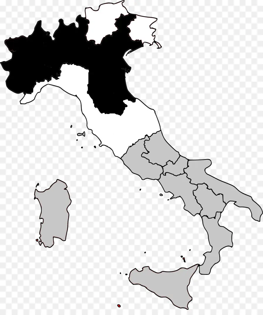 Carte De L'italie，Régions PNG