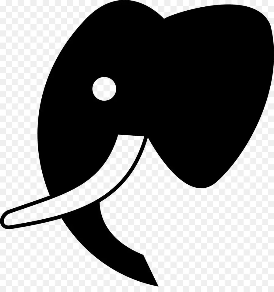 éléphant，Noir PNG