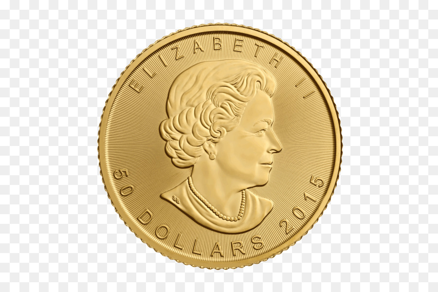 Canadien De La Feuille D Érable En Or，Pièce De Monnaie PNG