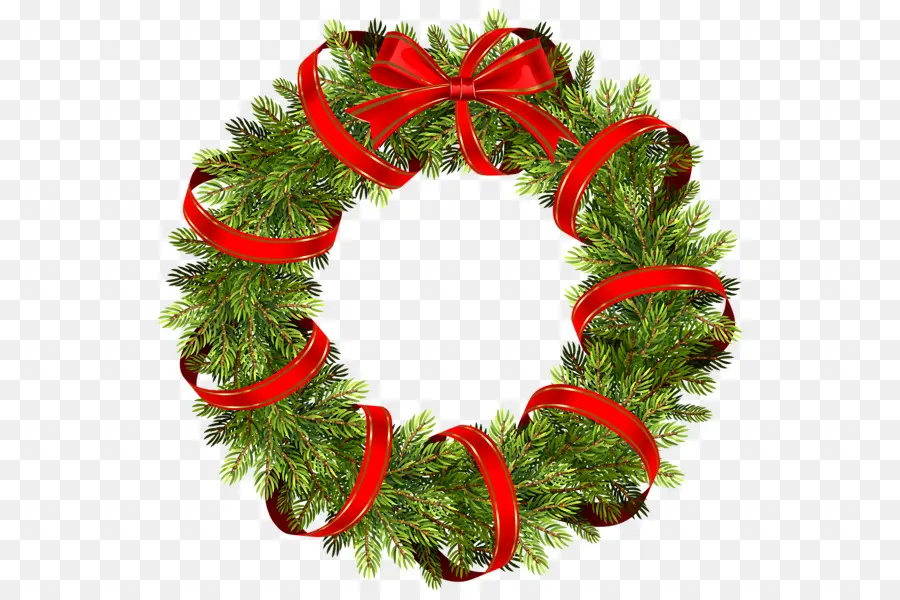 Couronne De Noël，Ruban Rouge PNG