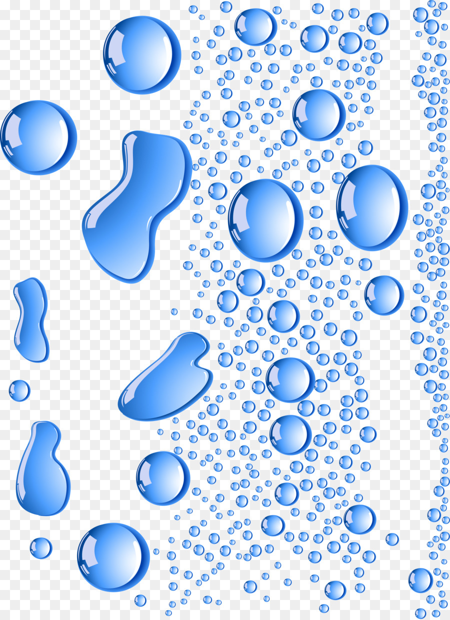 Gouttelettes D'eau，Bleu PNG