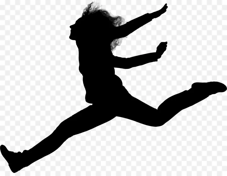 Saut Silhouette，Personne PNG