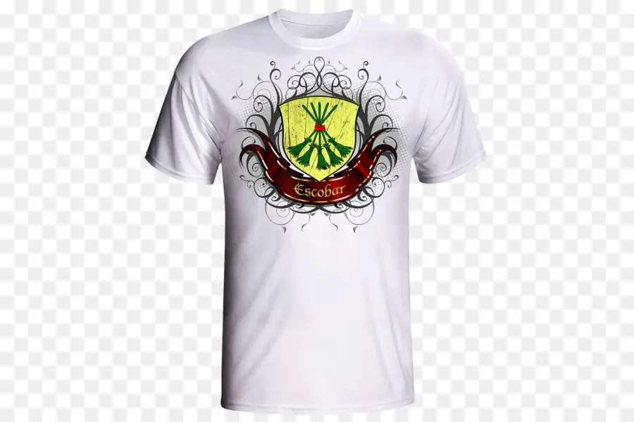 T Shirt Escobar，Bouclier PNG