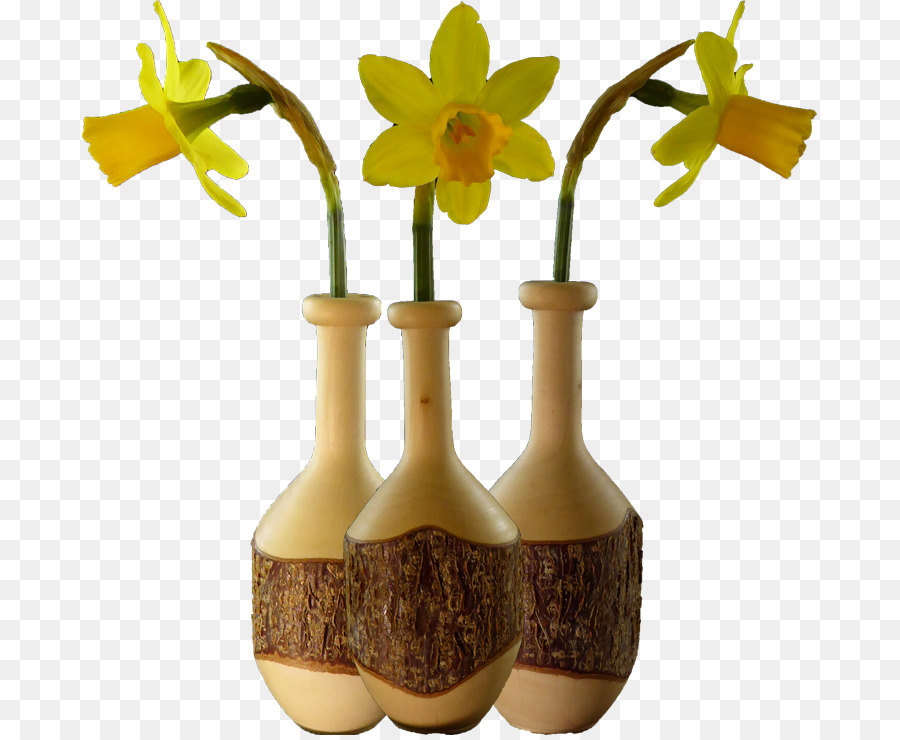 Jonquilles Dans Des Vases，Décoration PNG