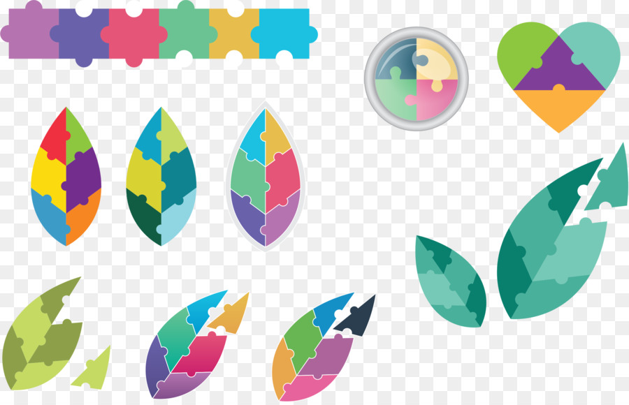 Pièces De Puzzle，Coloré PNG