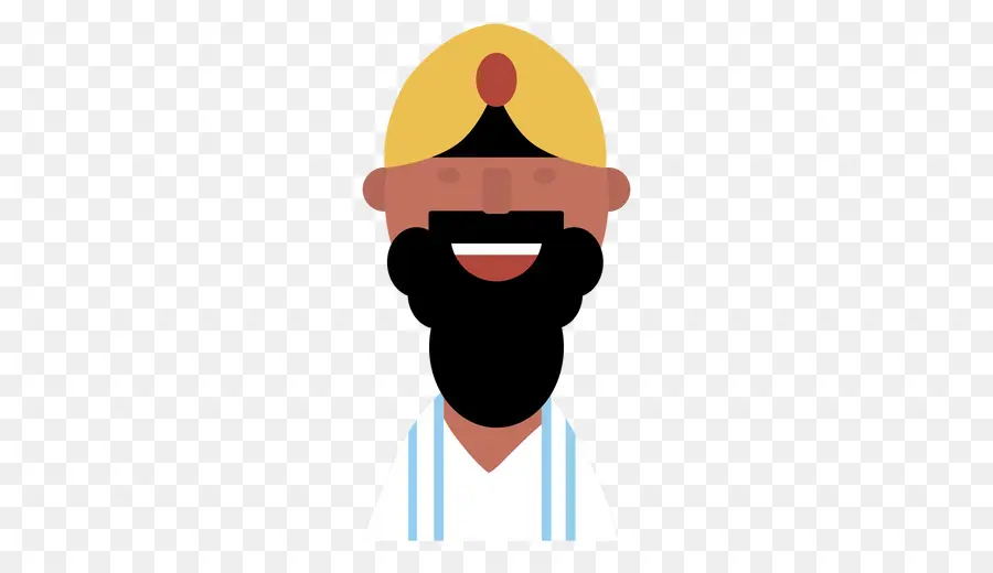 Homme Souriant，Turban PNG