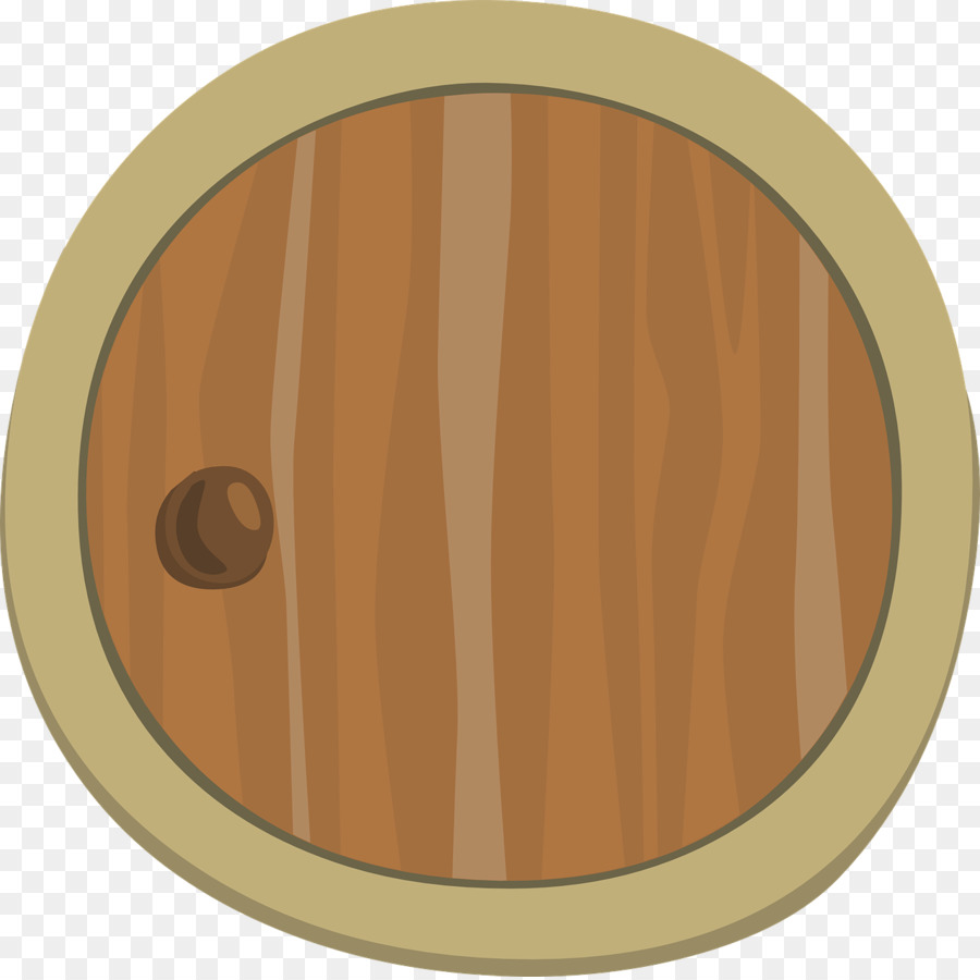 Porte Ronde En Bois，Brun PNG