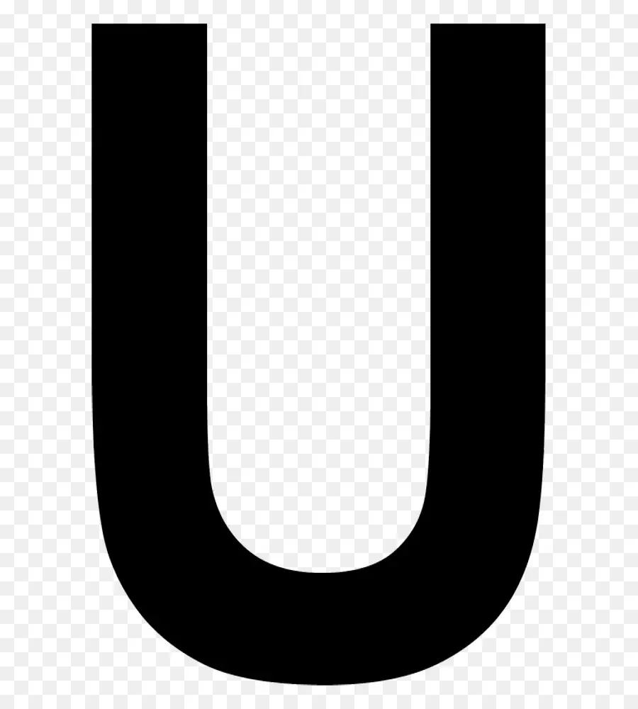 Noir U，Alphabet PNG