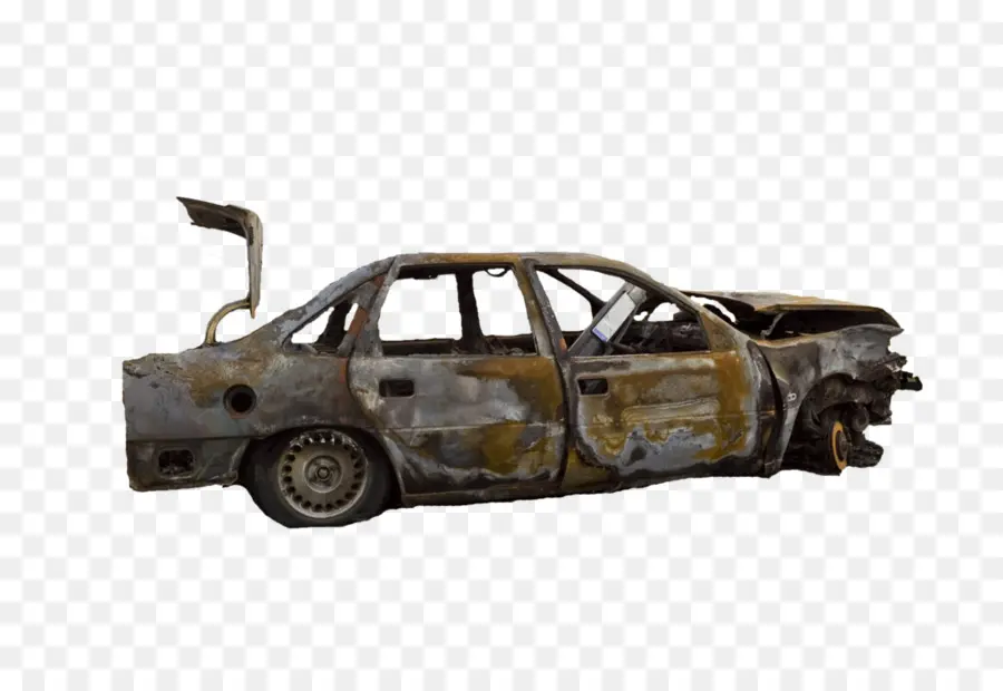 Voiture Brûlée，Endommagé PNG