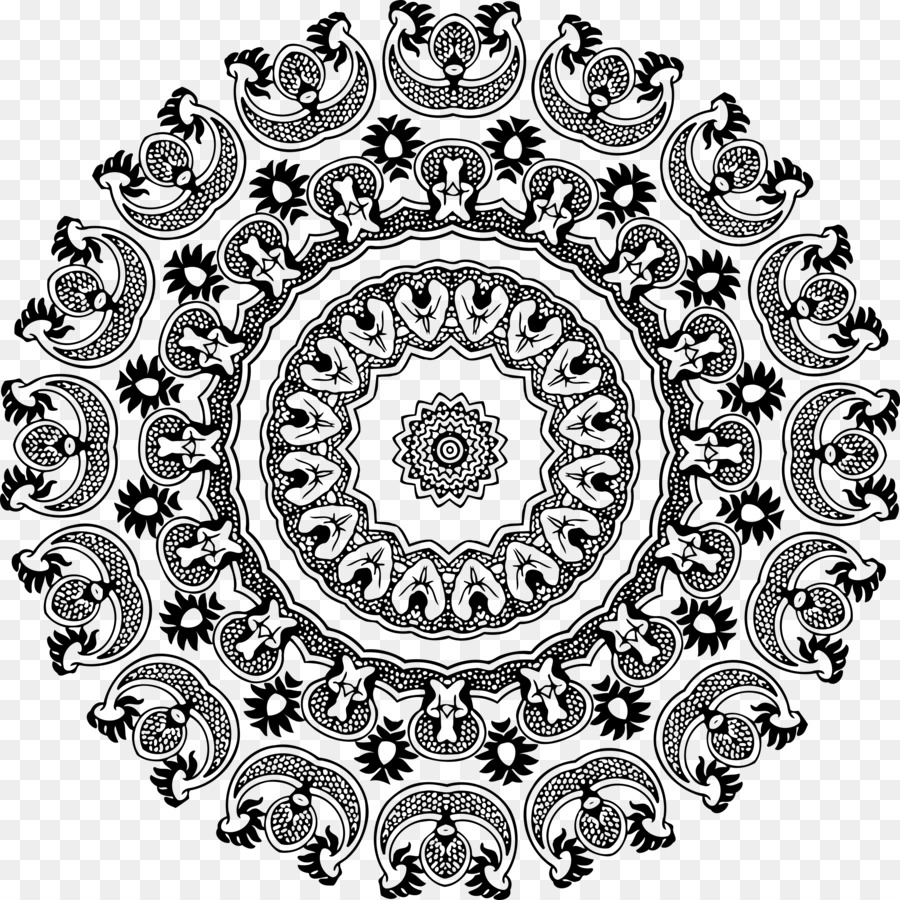 Mandala Noir，Modèle PNG