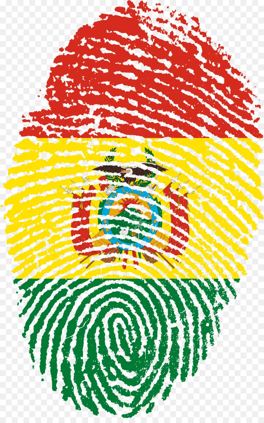 Drapeau Bolivie，Empreinte Digitale PNG