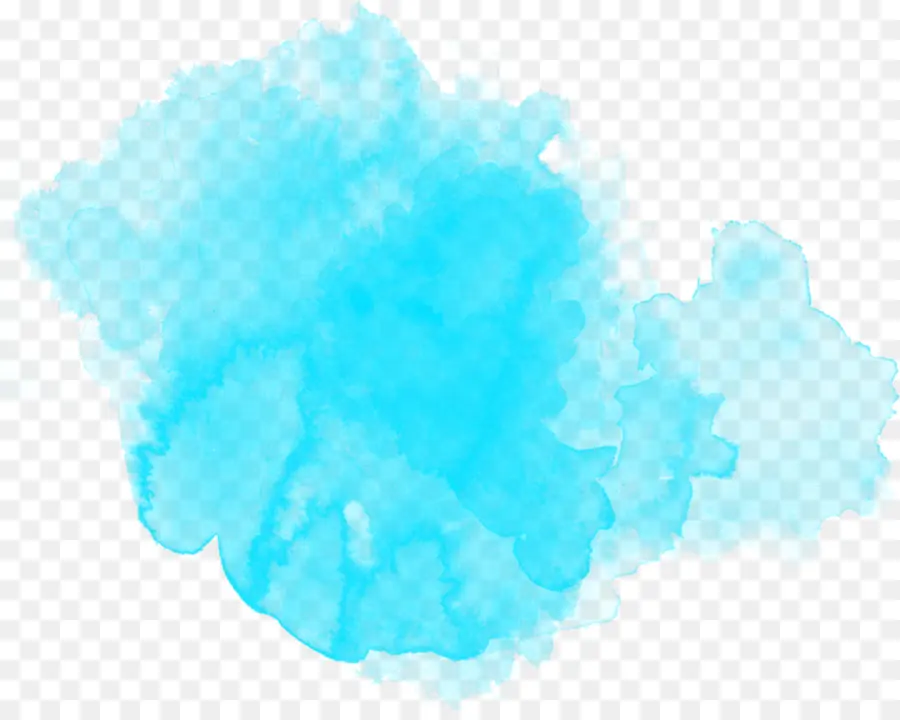 Bleu，Peinture à L Aquarelle PNG