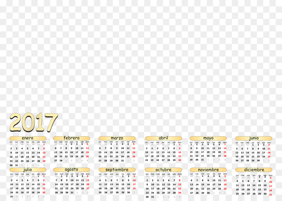 Calendrier，Modèle PNG