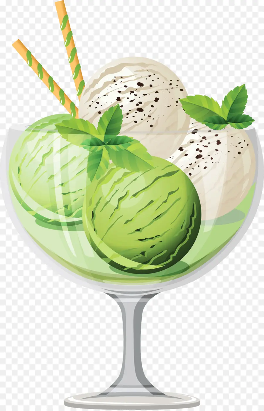 Crème Glacée，Sundae PNG