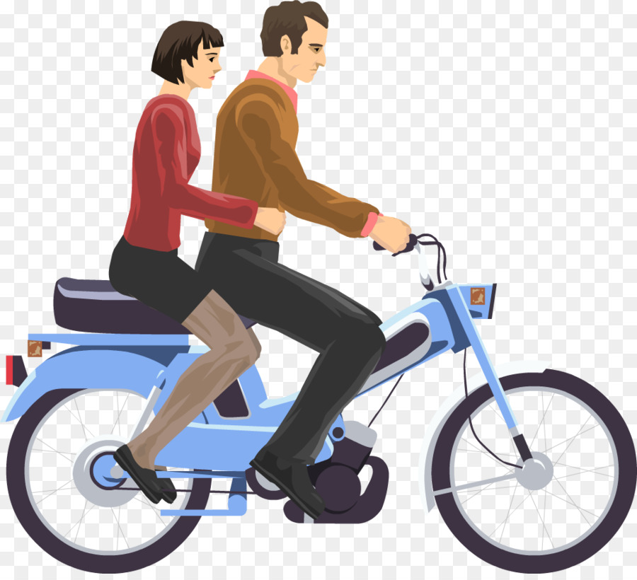 Couple Sur Moto，Vélo PNG