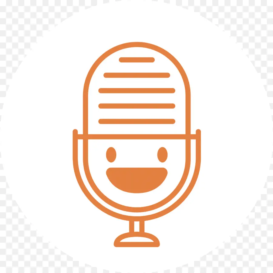 Microphone Souriant，Orange PNG