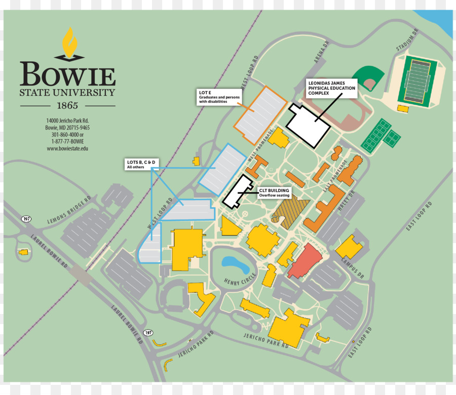 Université De L état De Bowie，Carte PNG