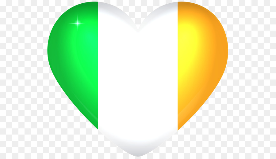 Coeur Avec Drapeau Irlandais，Irlande PNG