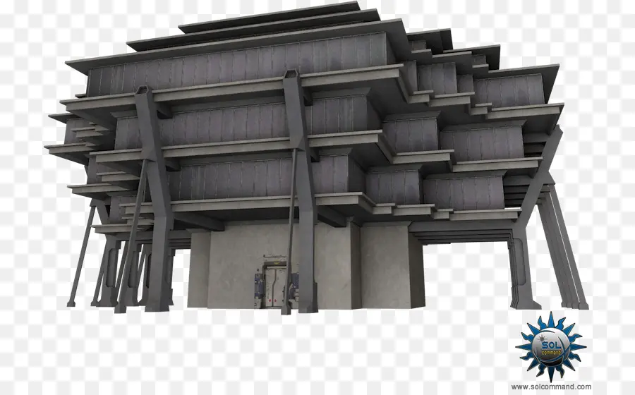 Bâtiment Futuriste，Structure PNG