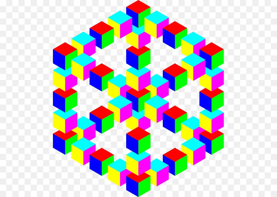 Cubes Colorés，Géométrique PNG