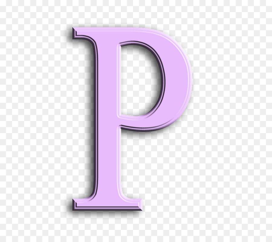 Lettre P，Violet PNG