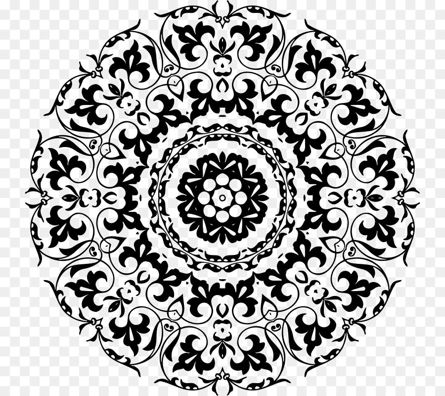 Mandala Noir，Modèle PNG