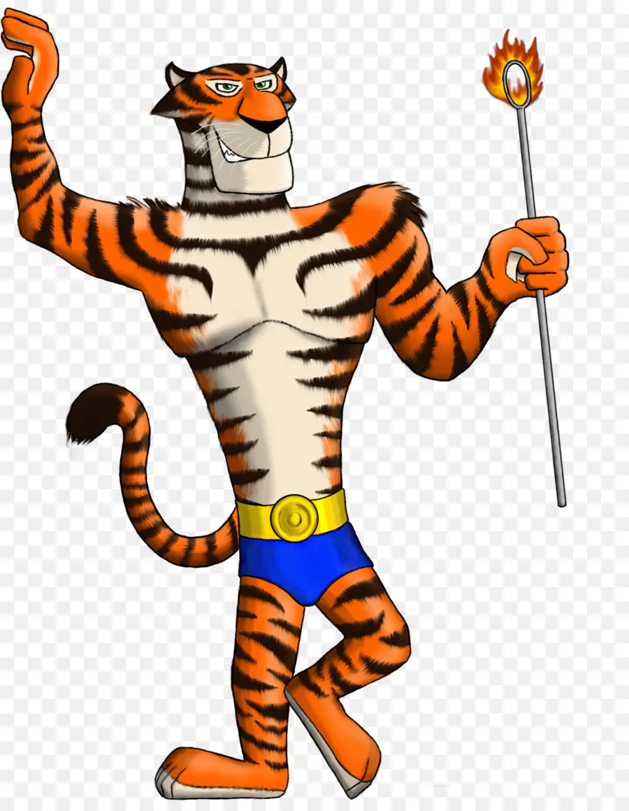 Tigre De Dessin Animé，Feu PNG