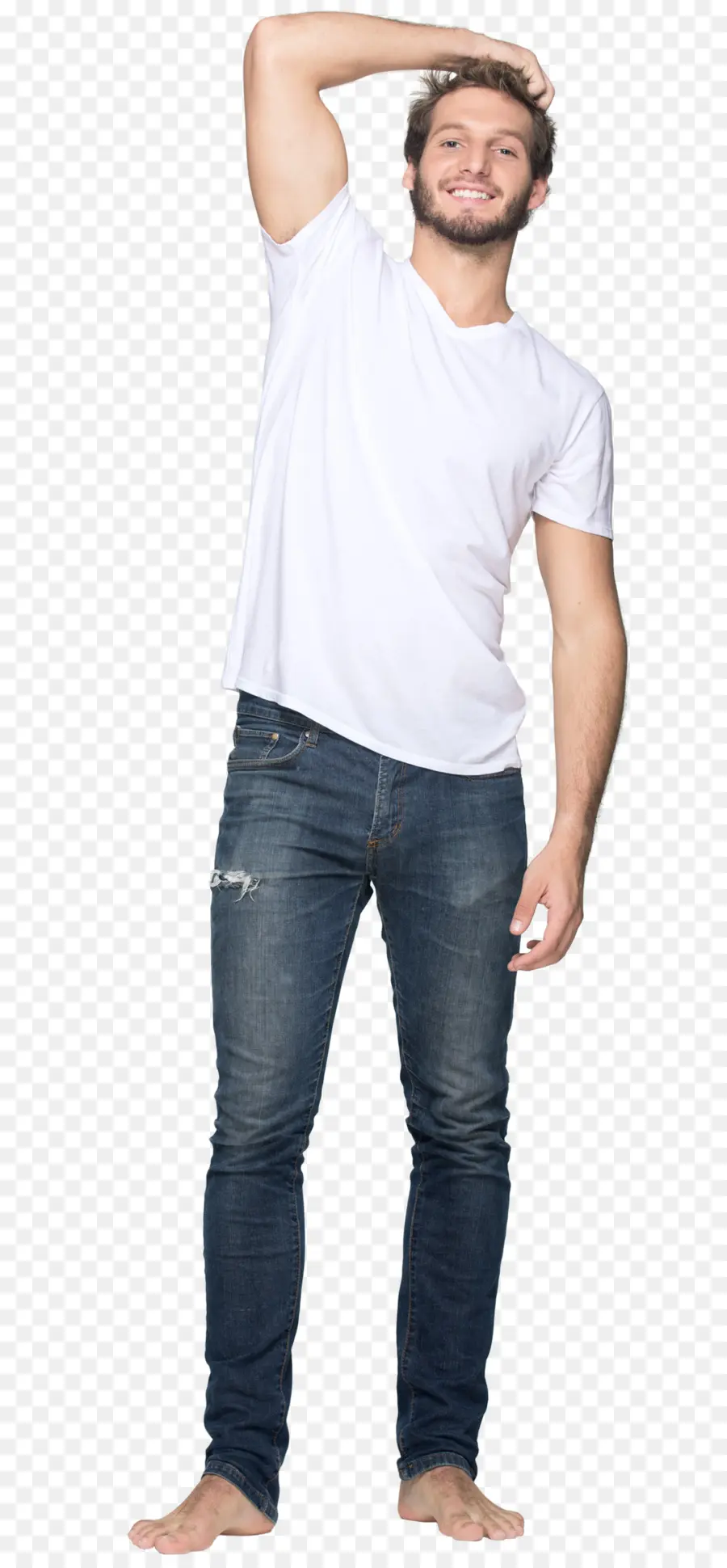 Homme En T Shirt Blanc，Occasionnel PNG