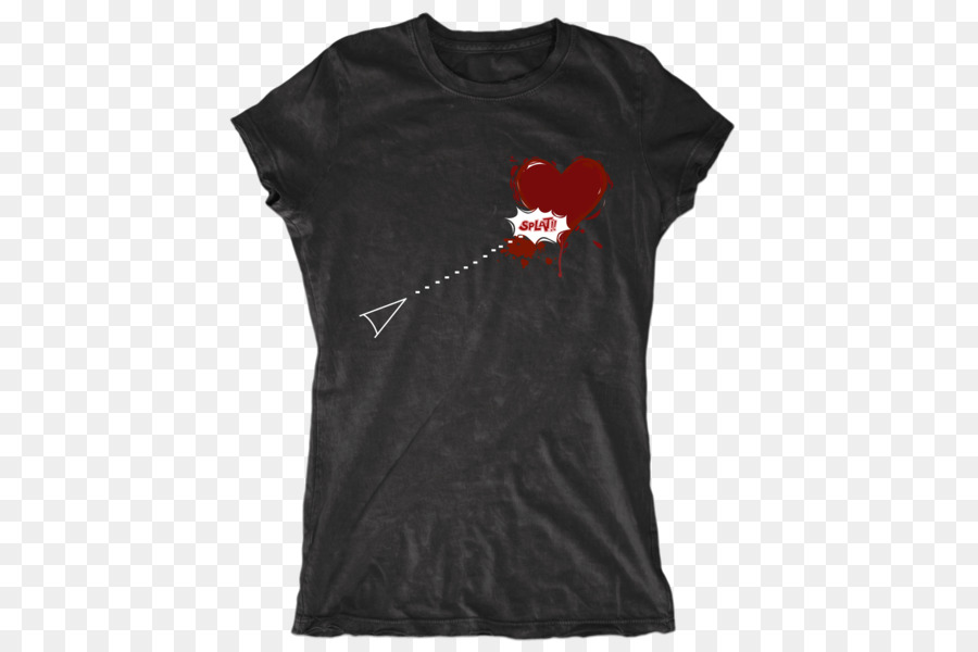 T Shirt Noir Avec Coeur，Vêtements PNG