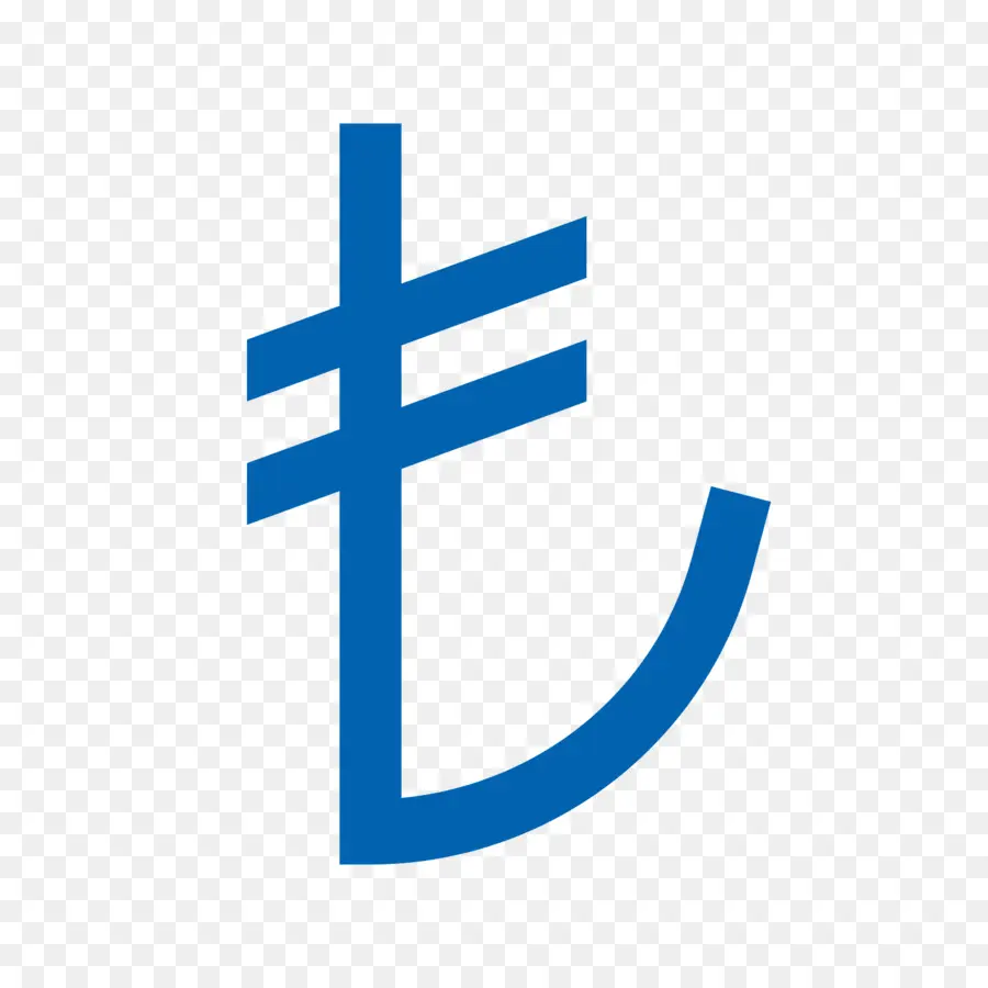 Symbole De La Livre Turque，Bleu PNG