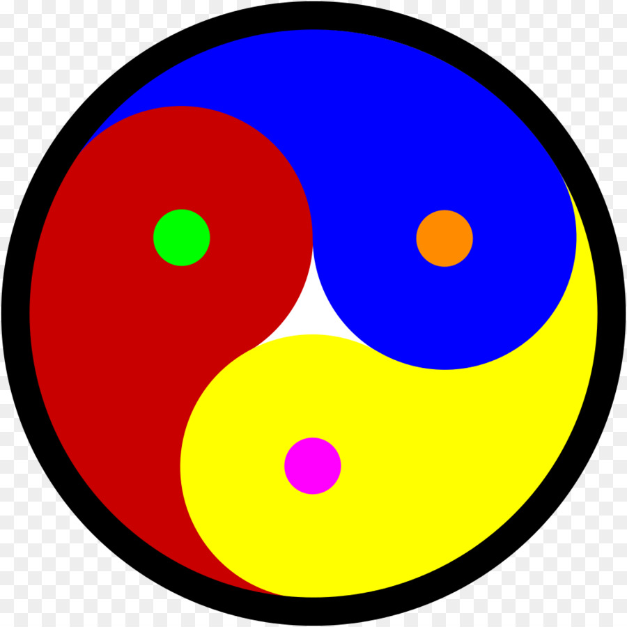 Symbole Yin Yang，Coloré PNG