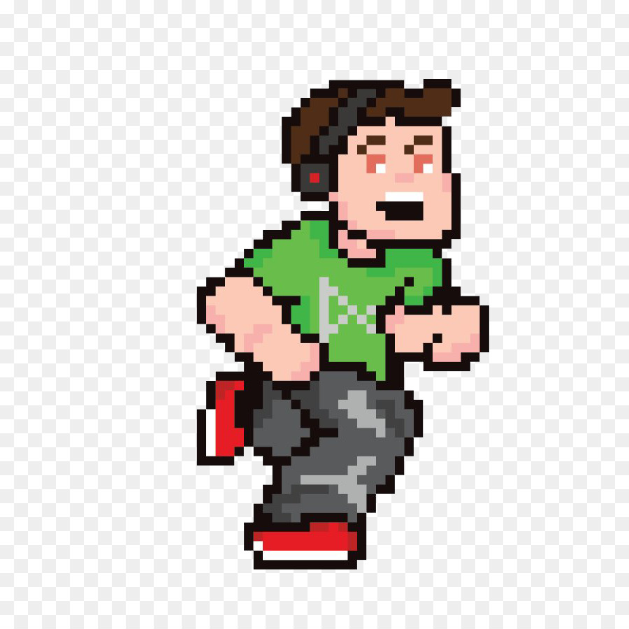 Personnage De Pixel Art，En Cours D'exécution PNG